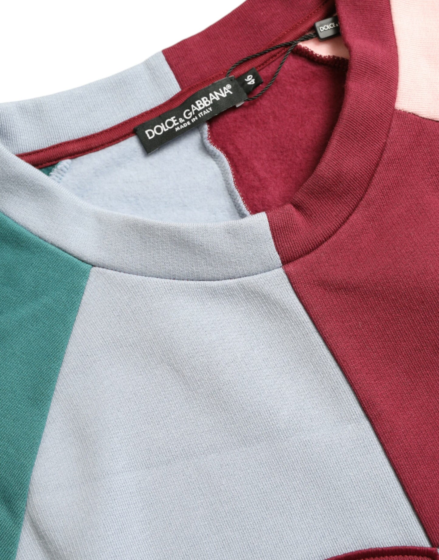 Dolce & Gabbana Multicolor Cotton Crew Neck Sweater