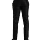Dolce & Gabbana Black Silk SlimFit Dress Formal Pants