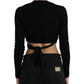 Dolce & Gabbana Elegant Black Virgin Wool Cardigan Sweater
