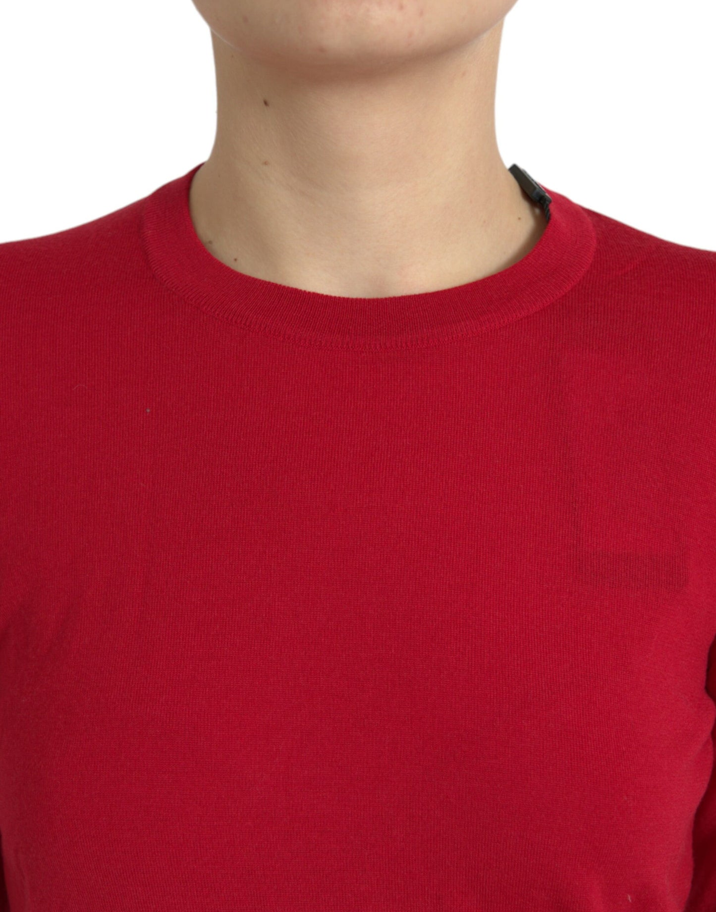 Dolce & Gabbana Radiant Red Wool Pullover Sweater