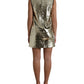 Dolce & Gabbana Elegant Silver Sequined Mini Dress