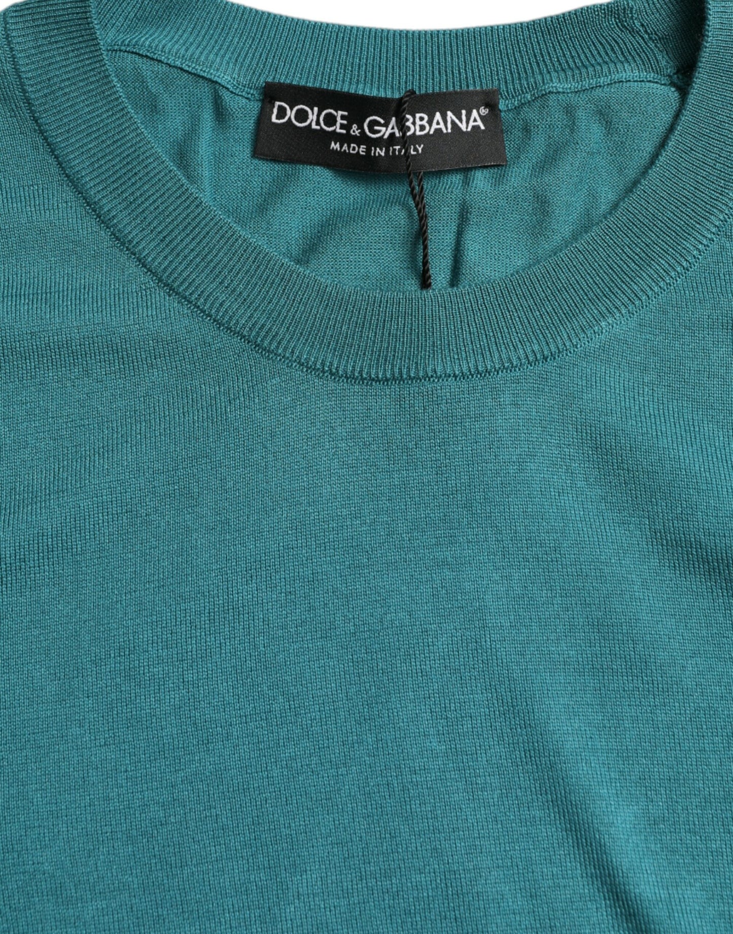 Dolce & Gabbana Elegant Silk Crew Neck Pullover Sweater