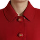 Dolce & Gabbana Red Virgin Wool Cropped Jacket