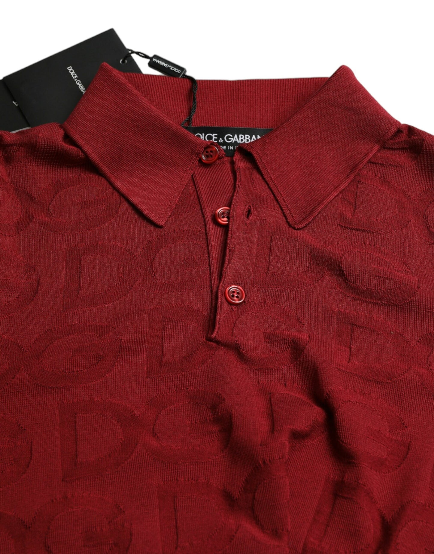 Dolce & Gabbana Elegant Silk Maroon Polo T-Shirt