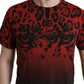 Dolce & Gabbana Red Leopard Print Crew Neck Tee
