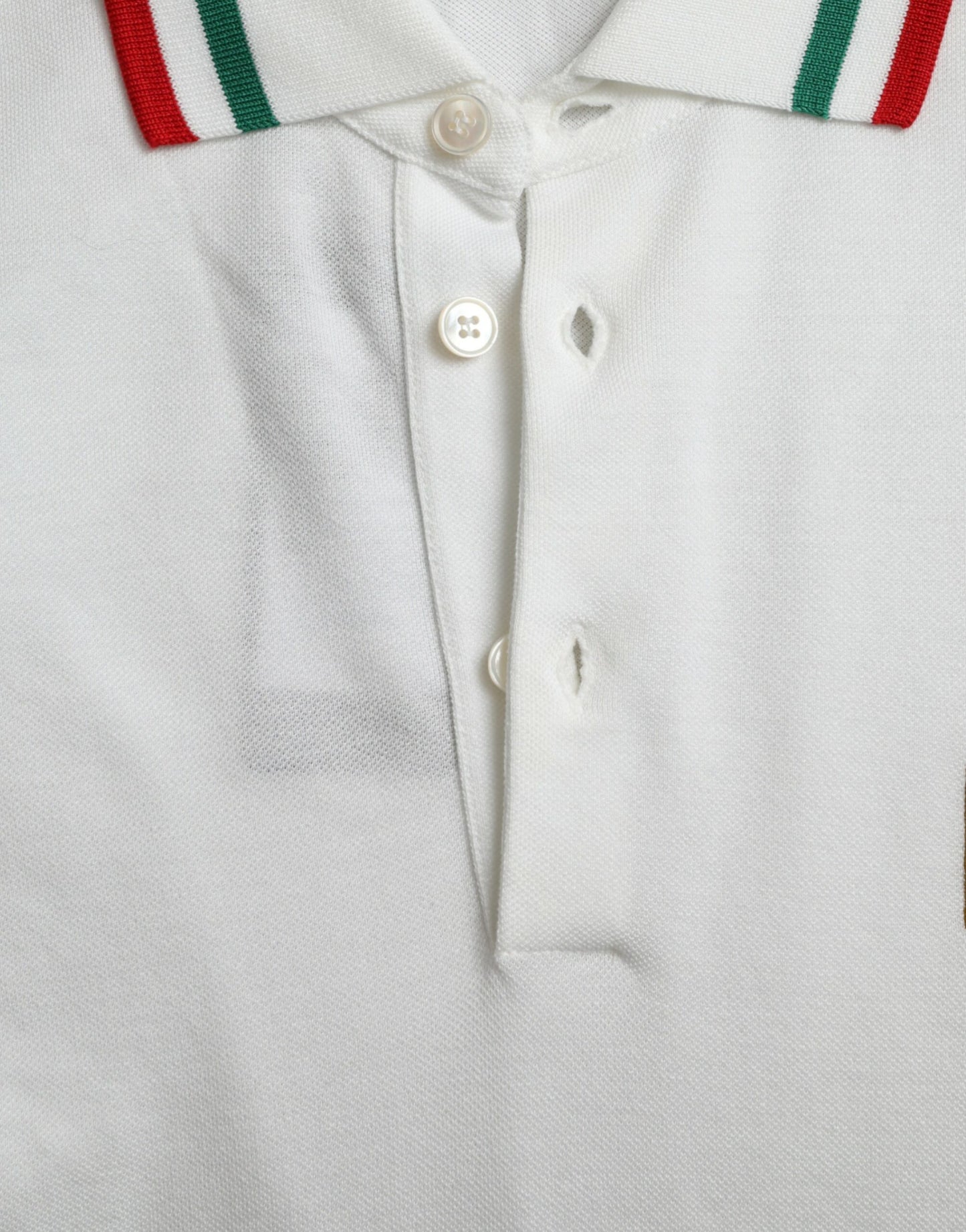 Dolce & Gabbana Elegant White Cotton Polo with Logo Detail