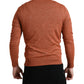 Dolce & Gabbana Silk-Cashmere Orange Crew Neck Sweater