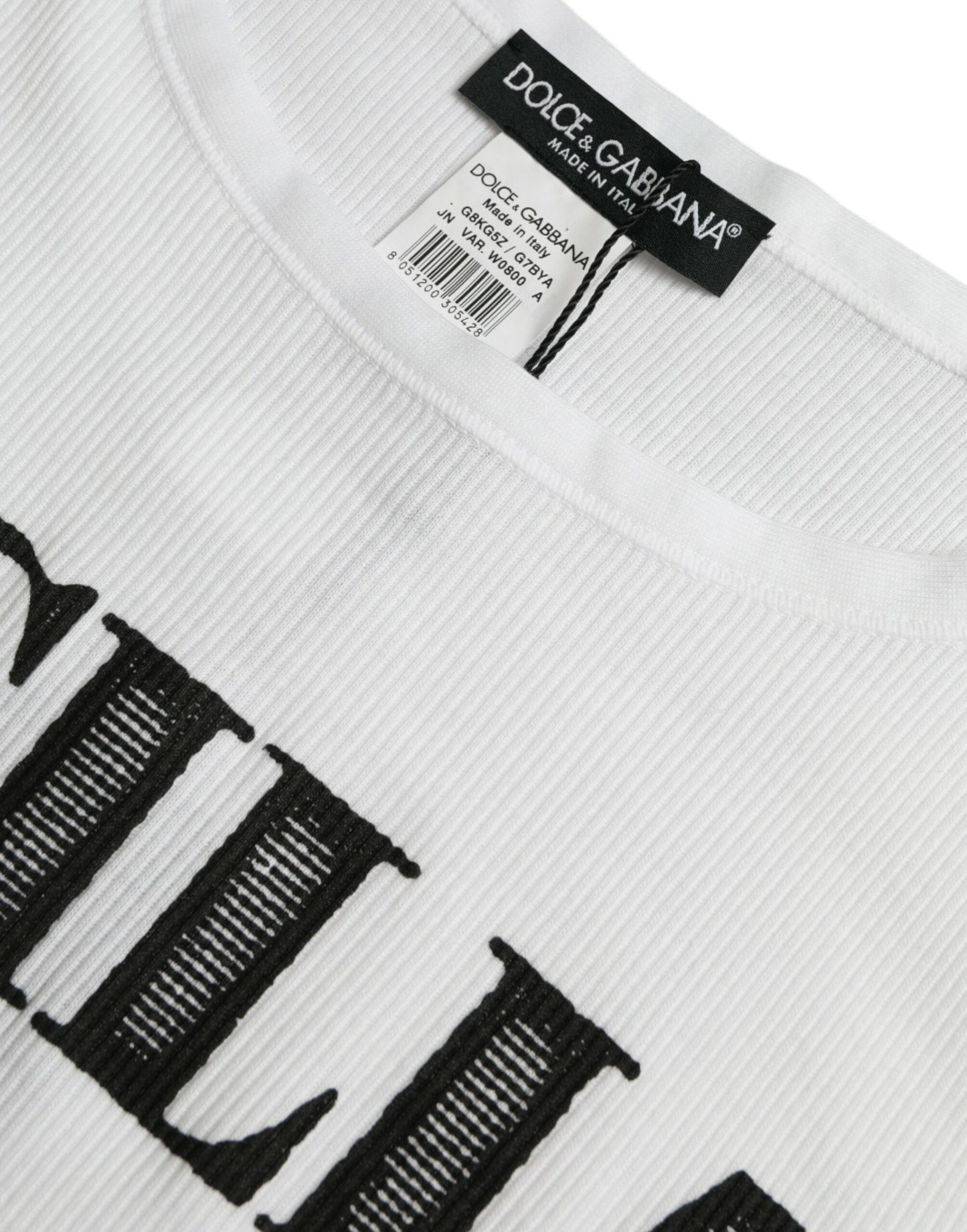 Dolce & Gabbana Elegant White Cotton Tank T-Shirt