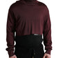 Dolce & Gabbana Maroon Turtleneck Viscose Sweater