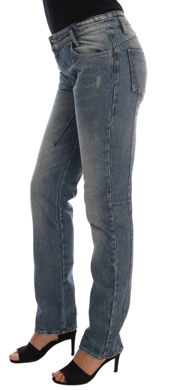 Costume National Chic Blue Slim Fit Designer Jeans