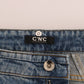 Costume National Chic Blue Slim Fit Designer Jeans