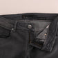 Acht Sleek Gray Slim-Fit Designer Jeans