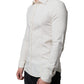 AGLINI Off White Cotton Collared Men Formal Dress Shirt