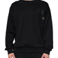 Dolce & Gabbana Black Logo Cotton Long Sleeves Sweatshirt Sweater