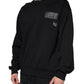 Dolce & Gabbana Black Logo Cotton Long Sleeves Sweatshirt Sweater