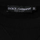 Dolce & Gabbana Black Logo Cotton Long Sleeves Sweatshirt Sweater