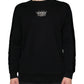 Dolce & Gabbana Black Cotton Crown Pullover Sweatshirt Sweater