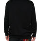 Dolce & Gabbana Black Cotton Crown Pullover Sweatshirt Sweater