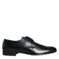 Dolce & Gabbana Black Leather Derby Formal Dress Shoes