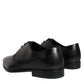 Dolce & Gabbana Black Leather Derby Formal Dress Shoes