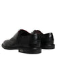 Dolce & Gabbana Black Leather Oxford Wingtip Formal Shoes