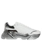 Dolce & Gabbana White Silver Daymaster Low Top Sneakers Shoes