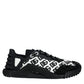 Dolce & Gabbana Black Logo Lace Up Low Top NS1 Sneakers Shoes