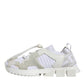 Dolce & Gabbana White Mesh Sorrento Trekking Sneakers Shoes