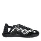 Dolce & Gabbana Black Logo Lace Up Low Top NS1 Sneakers Shoes