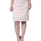 GF Ferre Beige Cotton Stretch Mid Waist Pencil Cut Skirt