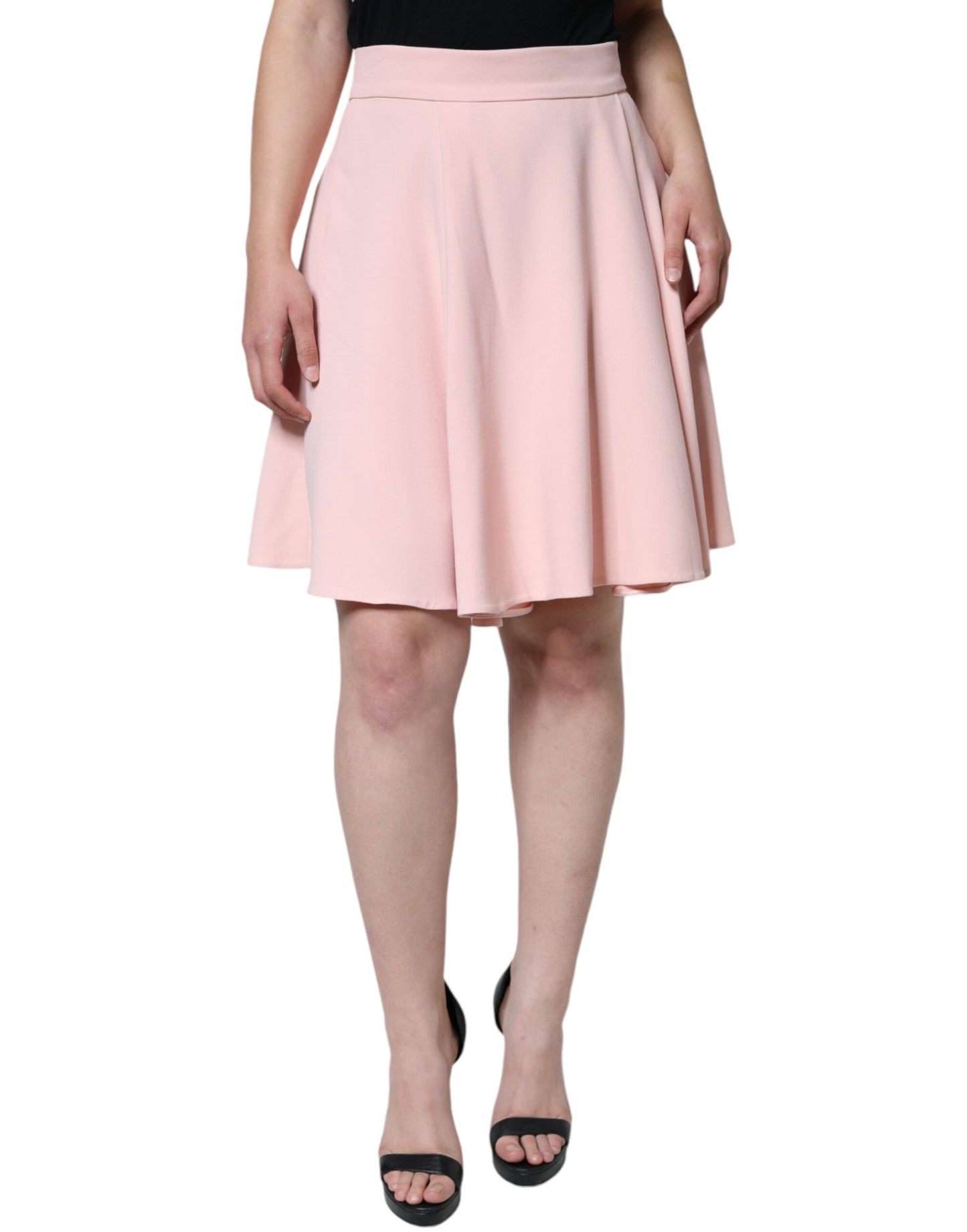 Dolce & Gabbana Pink Viscose High Waist A-line Mini Skirt