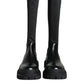 Dolce & Gabbana Black White Polyester Socks High Boots Shoes