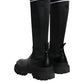 Dolce & Gabbana Black White Polyester Socks High Boots Shoes