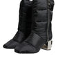 Dolce & Gabbana Black Padded DG Logo Heels Boots Shoes