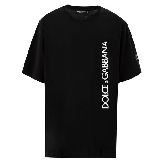 Dolce & Gabbana Black Cotton T-Shirt