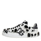 Dolce & Gabbana White Crystal Portofino Low Top Sneaker Shoes