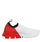 Dolce & Gabbana White Red Low Top Sorrento Men Sneakers Shoes