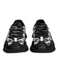 Dolce & Gabbana Black Logo Lace Up Low Top NS1 Sneakers Shoes