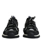 Dolce & Gabbana Black Mesh Sorrento Trekking Sneakers Shoes