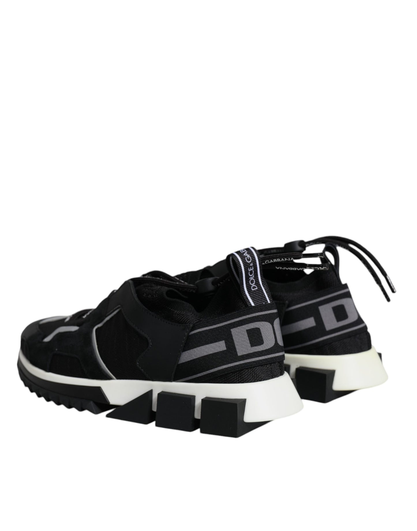 Dolce & Gabbana Black Mesh Sorrento Trekking Sneakers Shoes