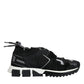 Dolce & Gabbana Black Mesh Sorrento Trekking Sneakers Shoes