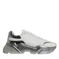 Dolce & Gabbana Silver White Daymaster Low Top Sneakers Shoes