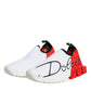 Dolce & Gabbana White Red Low Top Sorrento Men Sneakers Shoes