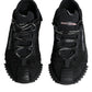 Dolce & Gabbana Black Nylon Low Top NS1 Sneakers Shoes