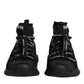 Dolce & Gabbana Black Sorrento Socks Logo Sneakers Shoes