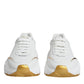 Dolce & Gabbana Gold White Daymaster Low Top Sneakers Shoes