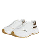 Dolce & Gabbana Gold White Daymaster Low Top Sneakers Shoes