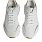 Dolce & Gabbana Gold White Daymaster Low Top Sneakers Shoes