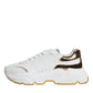 Dolce & Gabbana Gold White Daymaster Low Top Sneakers Shoes