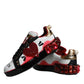 Dolce & Gabbana White Red Crystals Leather Portofino Sneakers Shoes